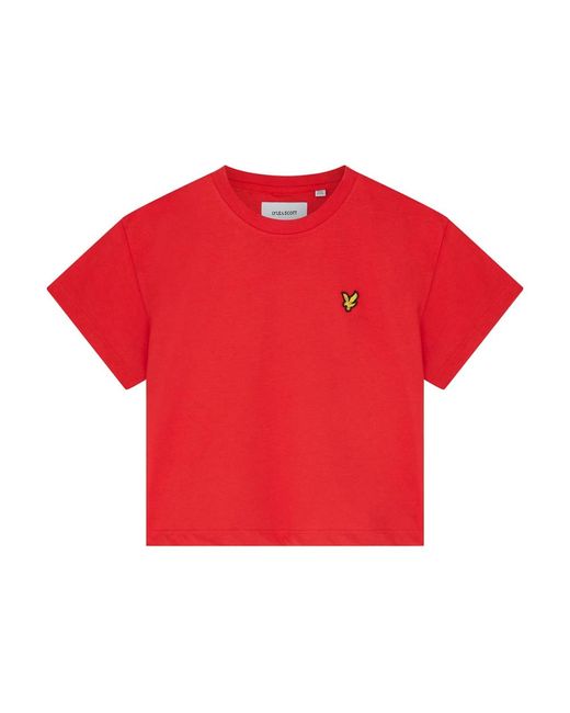 Lyle & Scott Red Cropped t-shirt