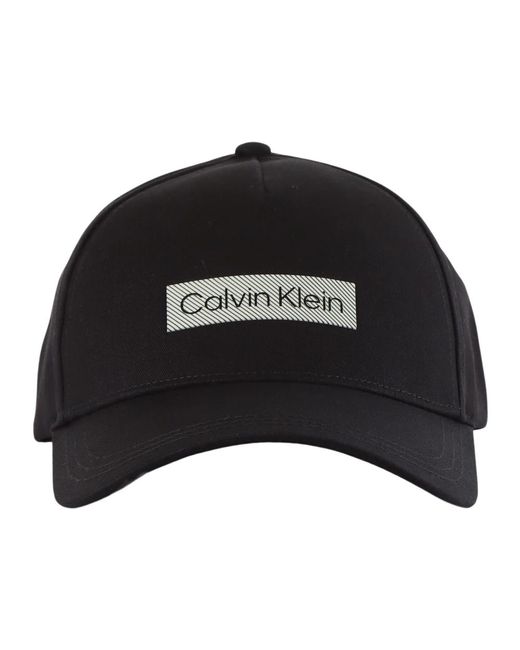 Calvin Klein Baumwoll logo print cap in Black für Herren