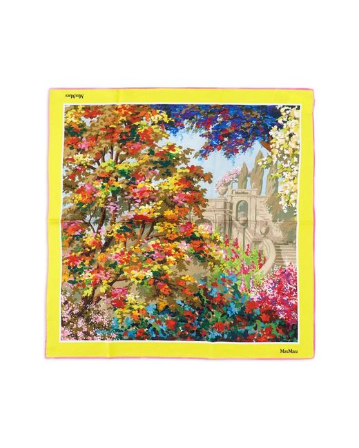 Max Mara Yellow Silk Scarves