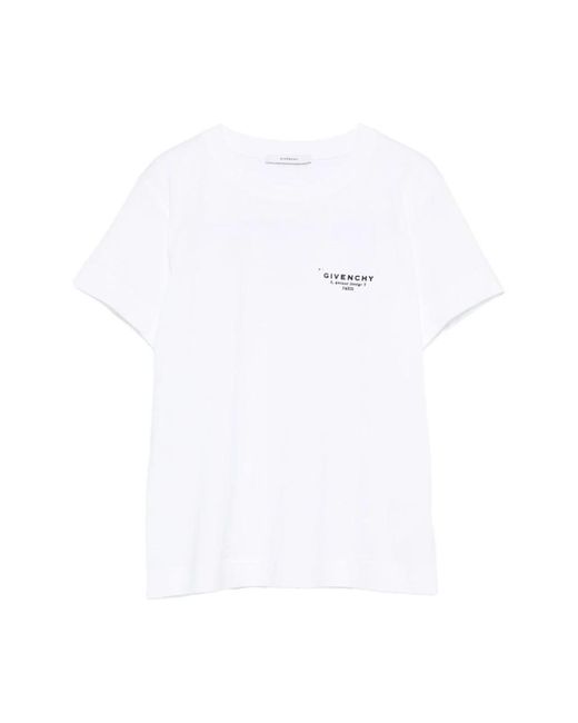 Givenchy T-Shirt Met Stamp Print in het White