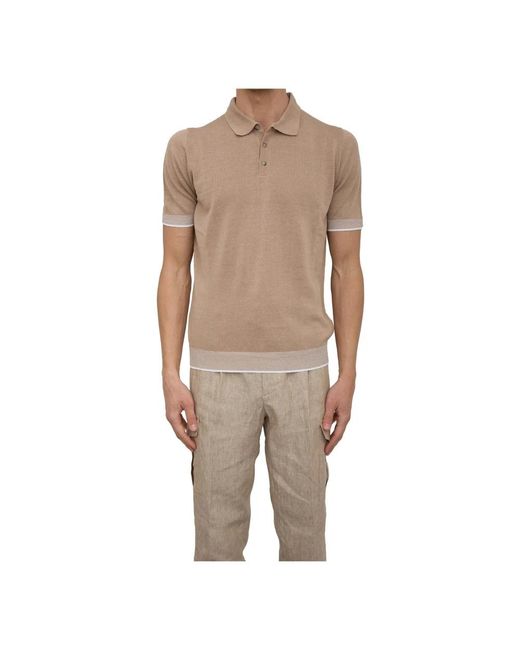 Peserico Natural Polo Shirts for men