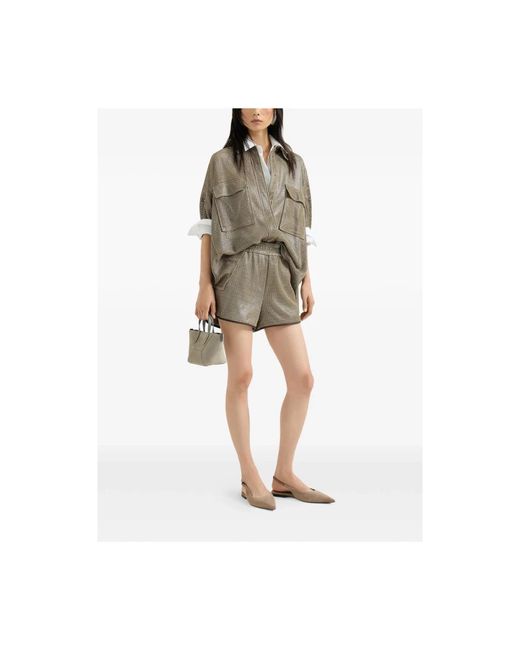 Brunello Cucinelli Gray Short Shorts