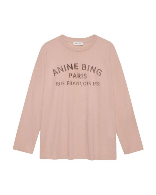 Long Sleeve Tops Anine Bing de color Pink