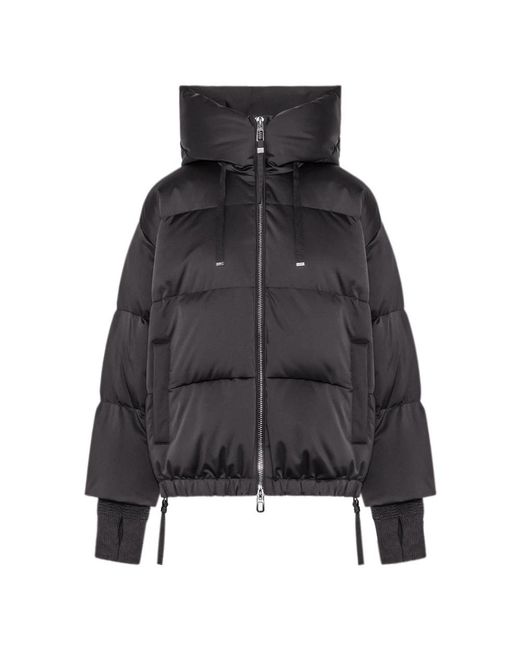 DUNO Jassen ,Zwart ,Korte Parka Jas in het Black