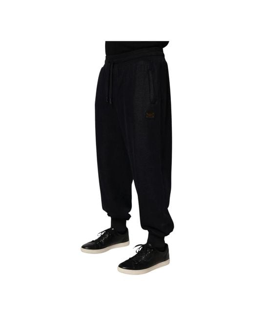 Dolce & Gabbana Black Sweatpants for men