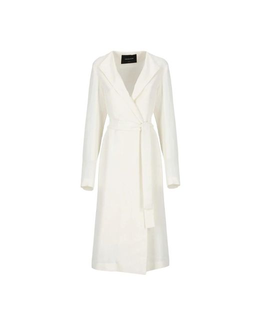 Fabiana Filippi White Belted Coats