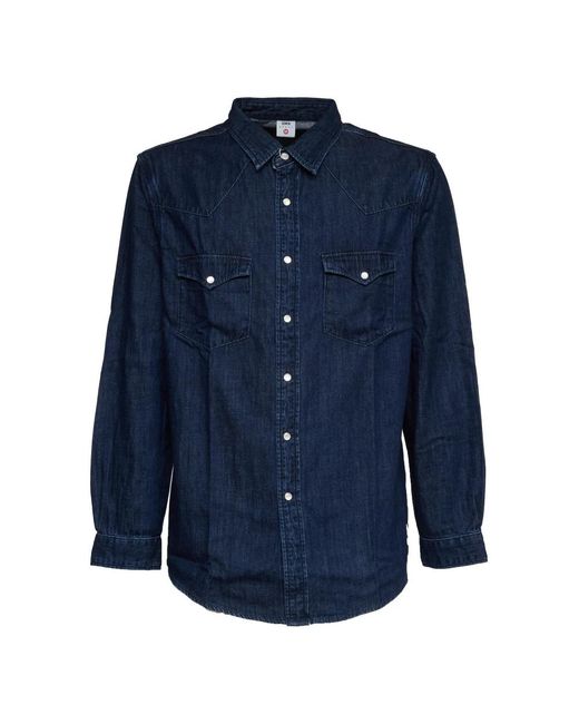 Edwin Blue Denim Shirts for men
