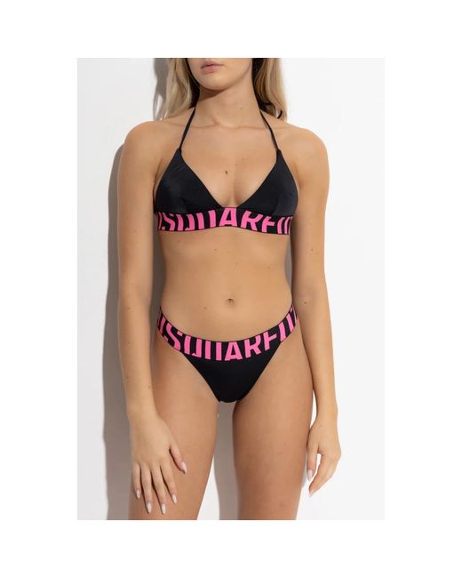 DSquared² Badmode ,Zwart ,Swimsuit Bottom in het Purple