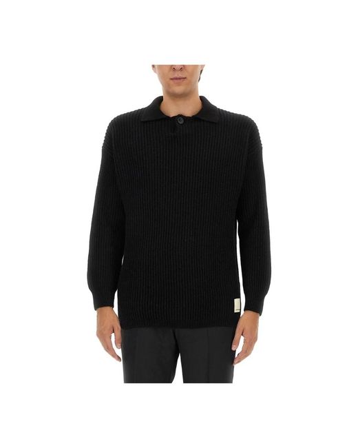 Emporio Armani Black Round-Neck Knitwear for men