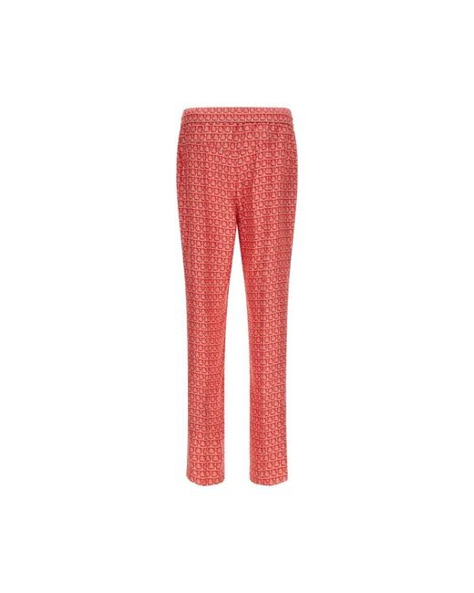 Ferragamo Red Slim-Fit Trousers