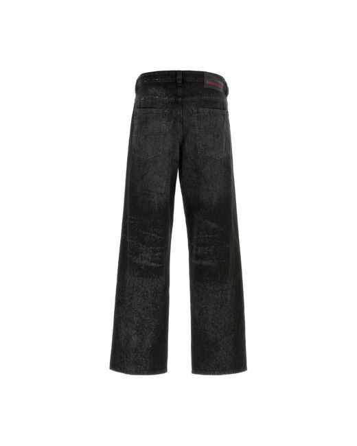 DIESEL Black Straight Fit Jeans for men