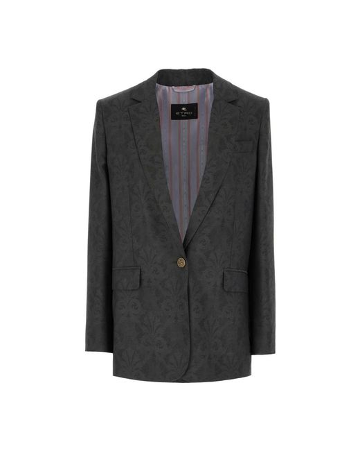 Etro Jassen ,Grijs ,Wol Stijlvolle Jassen En Vesten Collectie in het Black