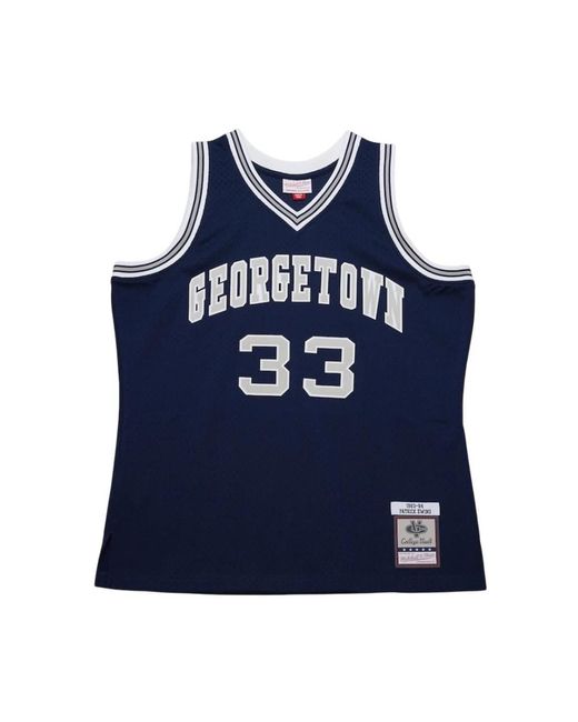 Mitchell & Ness Fitness ,Blauw ,Georgetown 1983-1984 Swingman Jersey in het Blue voor heren