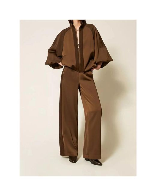 Twinset Brown Wide Trousers