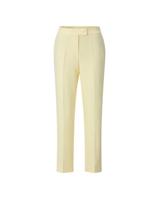 Rich & Royal Yellow Cropped Trousers