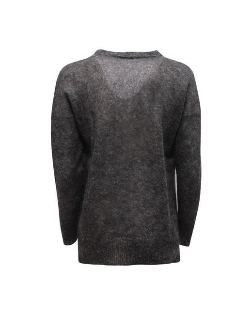 D.exterior Gray V-Neck Knitwear
