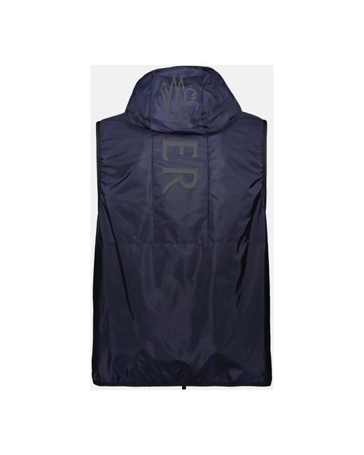 Moncler Jassen ,Blauw ,Nylon Moderne Mouwloze Vest Moretan in het Blue voor heren