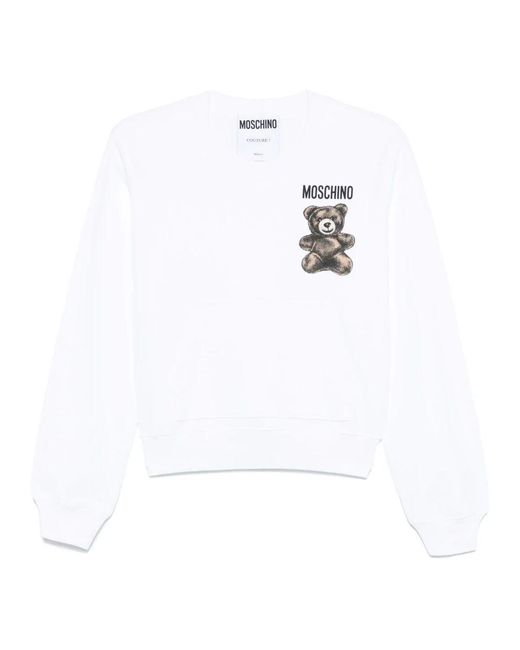 Moschino White Lässiges Baumwoll T-Shirt