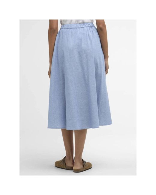 Barbour Sutton Midi Rok in het Blue
