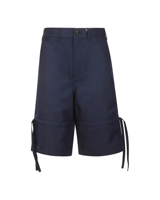 Comme des Garçons Casual twill plain shorts in Blue für Herren