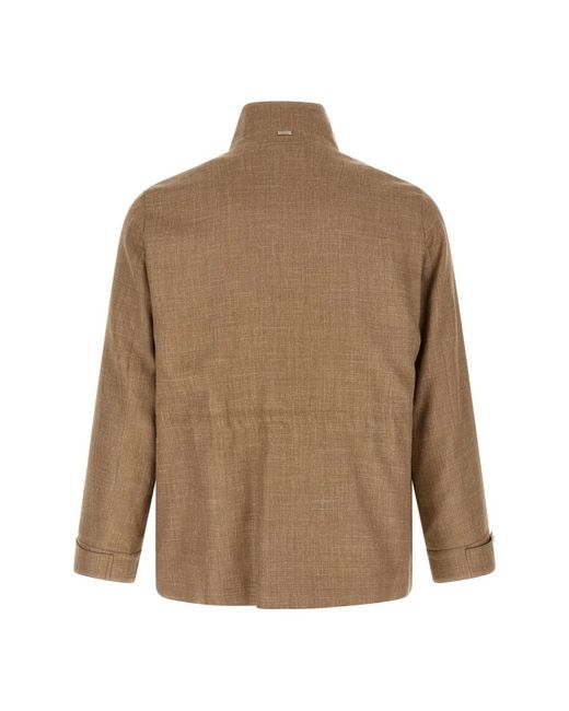 Herno Brown Field Turtleneck Jacket
