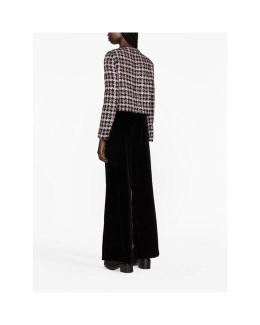 MSGM Black Wide Trousers