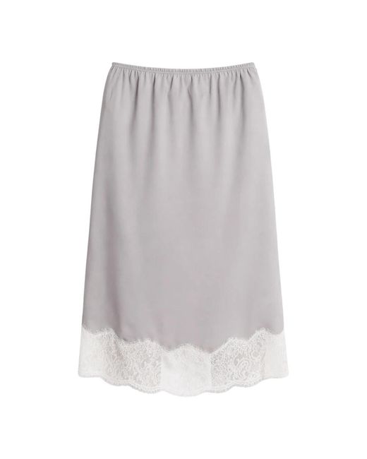 Carven Gray Midi Skirts
