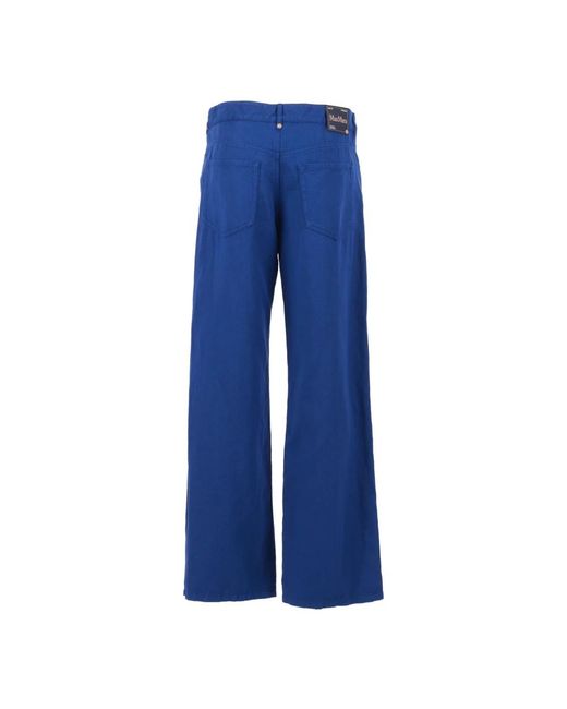 Max Mara Blue Wide Trousers
