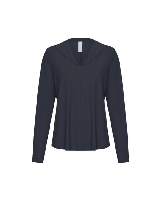 JAPANTKY Blue Long Sleeve Tops