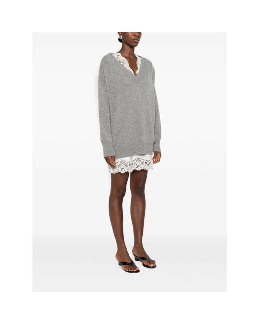 Ermanno Scervino Gray Knitted Dresses