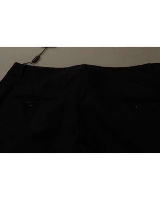Dolce & Gabbana Black Straight Trousers