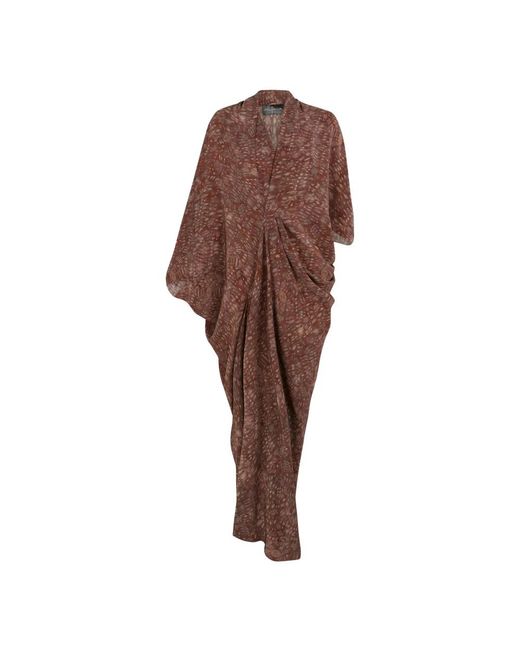 Cortana Kleedjes ,Rood ,Mayu Midi Jurk in het Brown