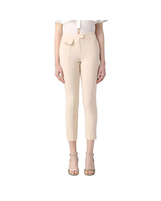 SIMONA CORSELLINI Natural Cropped Trousers
