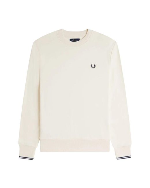 Fred Perry White Round-Neck Knitwear for men