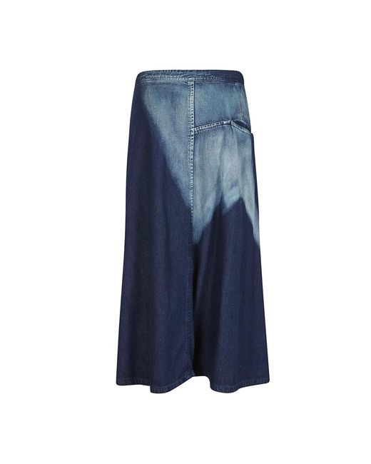 Yohji Yamamoto Blue Denim Skirts