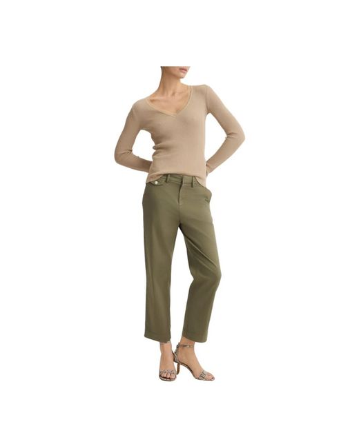 Liu Jo Green Cropped Trousers
