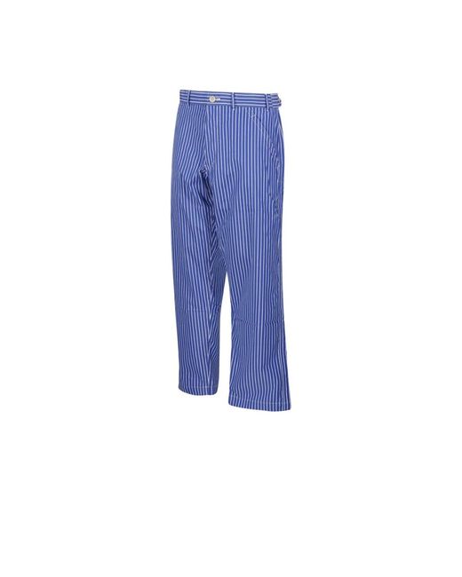 Comme des Garçons Blue Wide Trousers for men