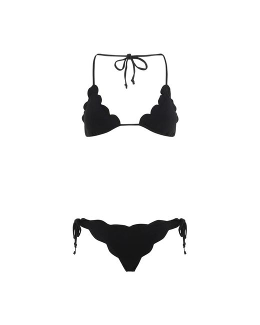 Bikini broadway top mott bottom nero di Marysia Swim in Black