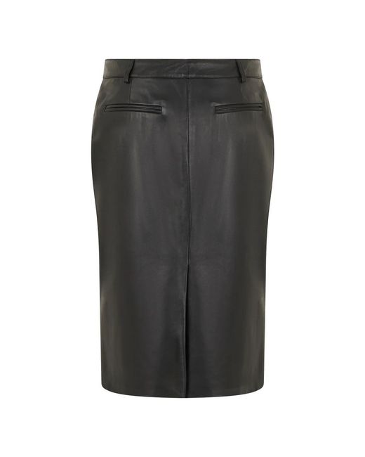 GIUSEPPE DI MORABITO Black Leather Skirts
