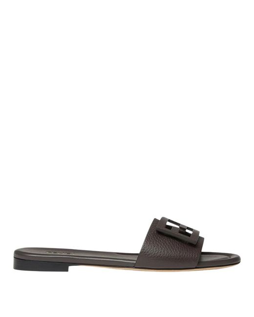 Fendi Black Slide Sandale