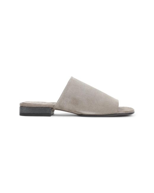 Brunello Cucinelli Gray Sandals Nude & Neutrals