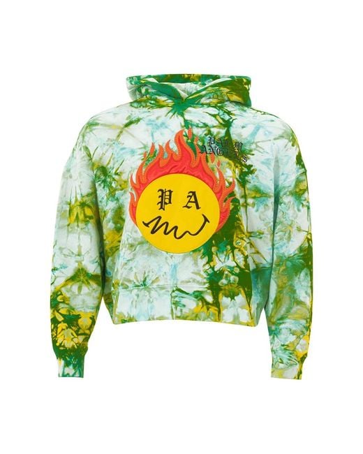 Palm Angels Stylische hoodies für den täglichen komfort in Green für Herren