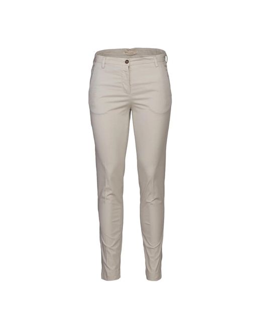 BRIGLIA Gray Slim-fit trousers