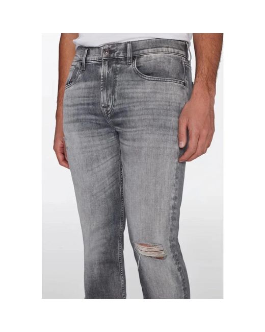 7 For All Mankind Gray Slim-Fit Jeans for men