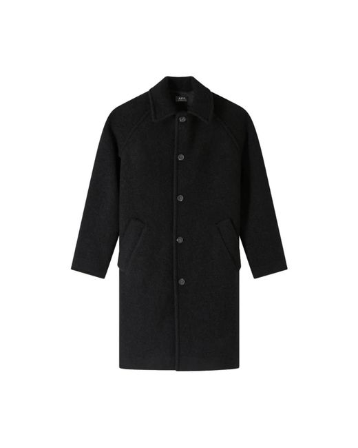 A.P.C. Single-Breasted Coats in het Black voor heren