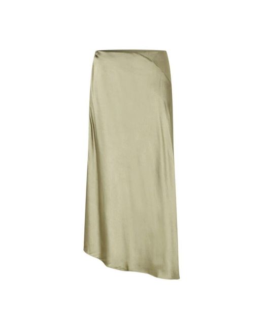 Samsøe & Samsøe Green Satin wickel midi rock viktoria