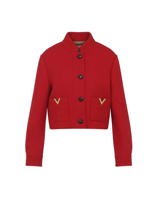 Valentino Drill Double Caban in het Red