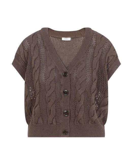 Peserico Brown Cardigans
