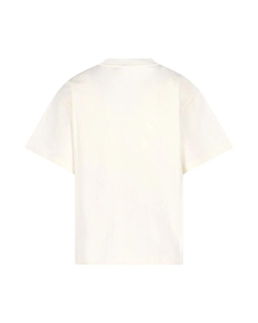 Jil Sander White Weiße t-shirt mit logo