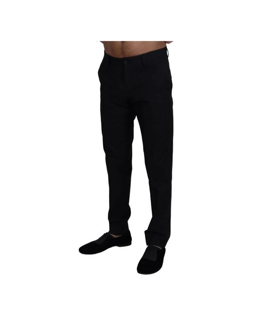 Dolce & Gabbana Black Slim-Fit Trousers for men